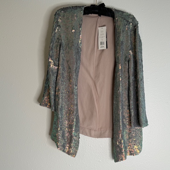 French Connection Pearl Queen Iridescent Sequin Jacket purchased size US 6 READ - Picture 6 of 16